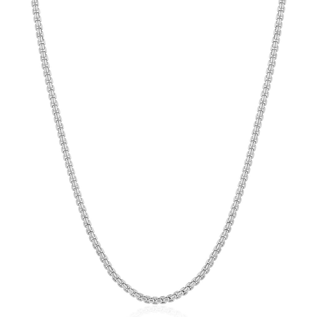 Crislu Layer Up Rounded Box Chain Necklace in Pure Platinum/clear Stone at Nordstrom, Size 16