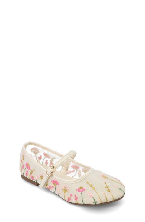Kids' Kescia Embroidered Mary Jane Flat