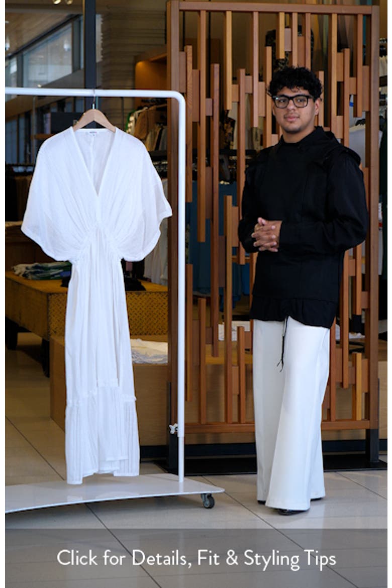 Abira Empire Waist Tiered Cotton Blend Cover-Up Maxi Dress video