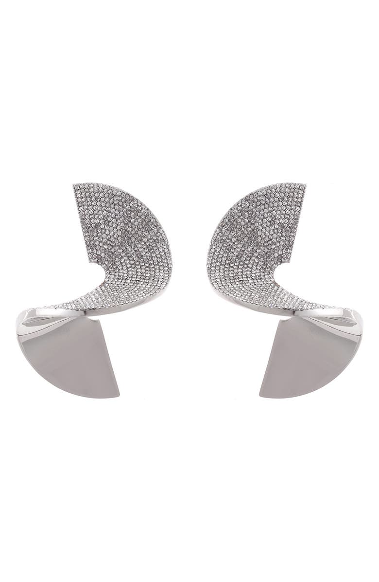 ZAXIE By Stefanie Taylor Twisted Pavé Earrings, Main, color, 