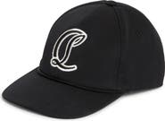 Christian Louboutin Mooncrest Ivy Canvas Adjustable Baseball Cap