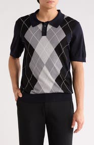 TRUTH Argyle Short Sleeve Polo