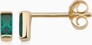 Oradina 14K Gold Fresco Baguette Micro Studs Earrings