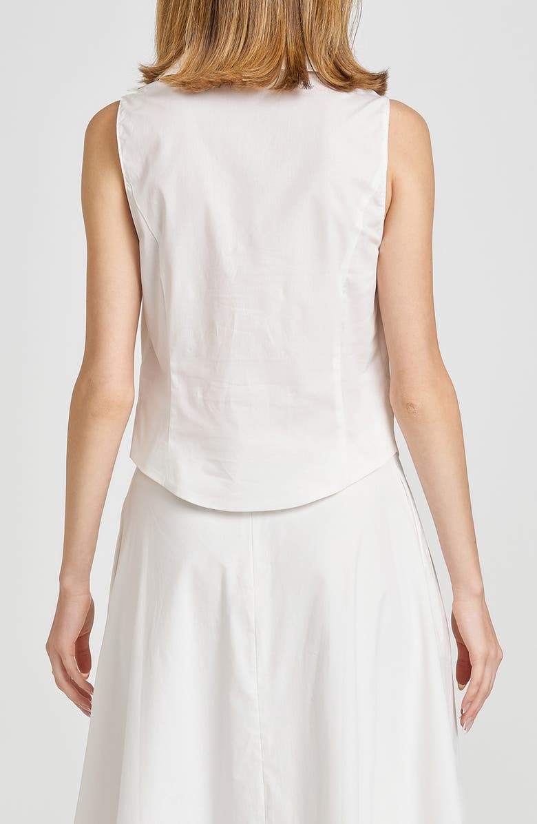 WAYF Lilly Sleeveless Button-Up Top, Alternate, color, Ivory