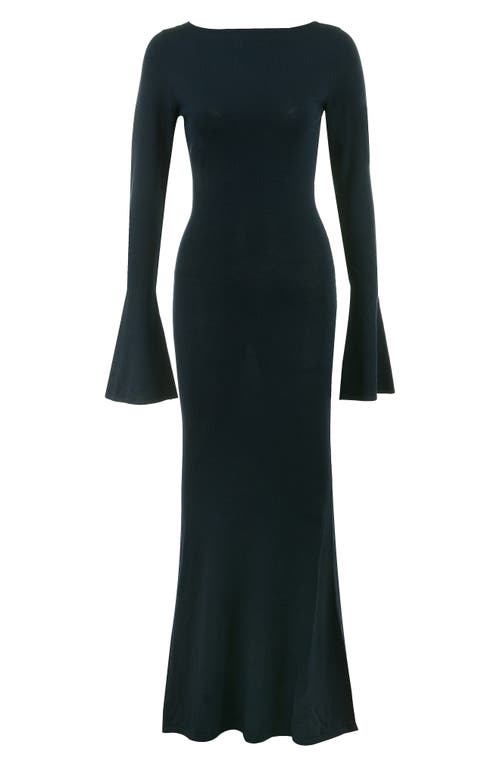 HOUSE OF CB HOUSE OF CB CHRISTIANE OPEN BACK LONG SLEEVE KNIT GOWN 
