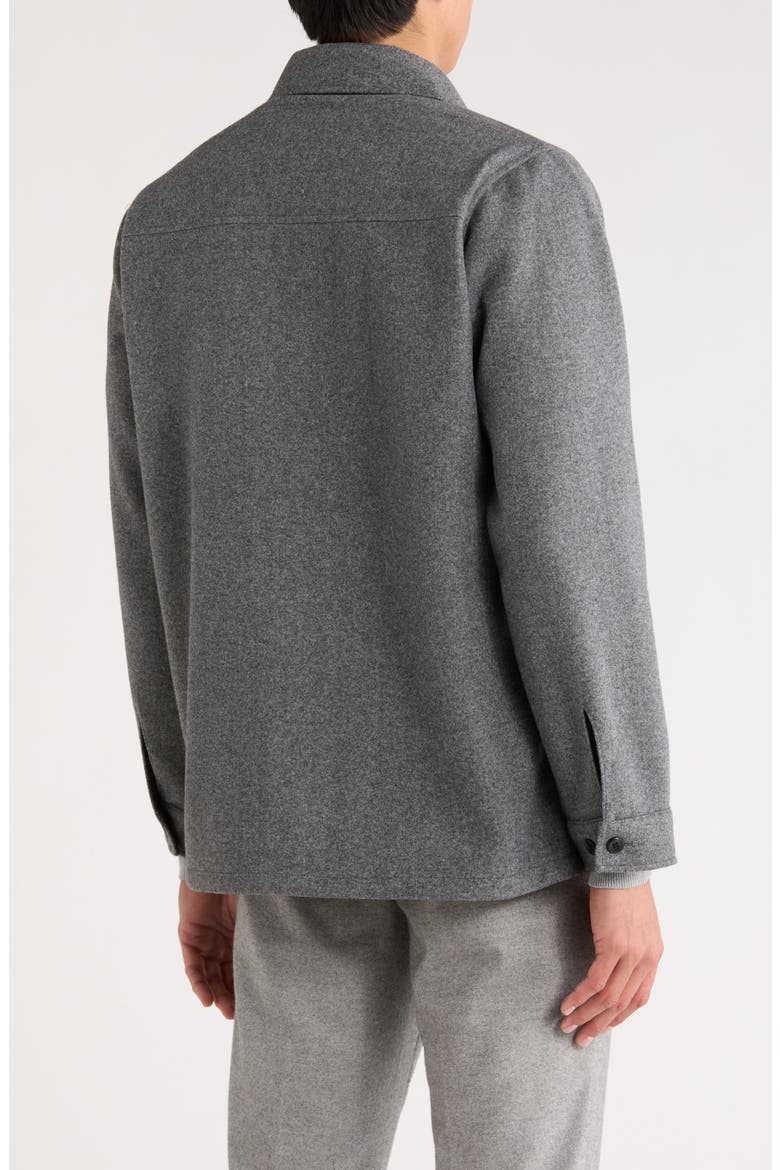 Melton Shirt Jacket, Alternate, color, GREY/ GRIS