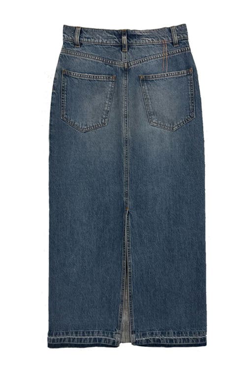 Fortela Jorgy Stone Wash Denim Skirt In Blue