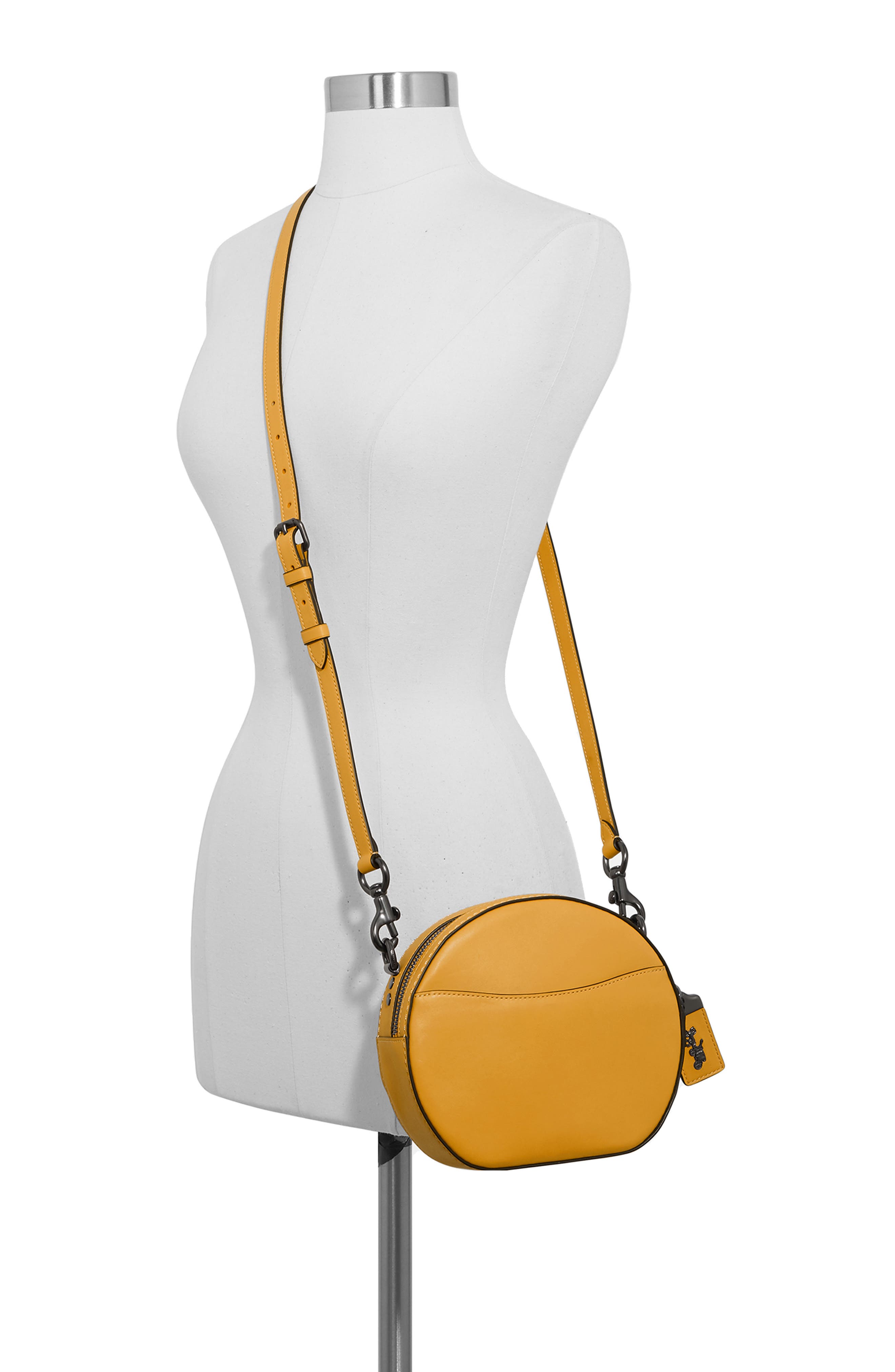 Canteen Leather Crossbody Bag, Alternate, color, HONEYCOMB