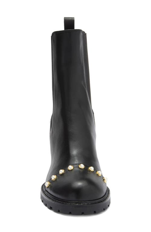 Stuart Weitzman Allpearls 80 Chelsea Boot In Black