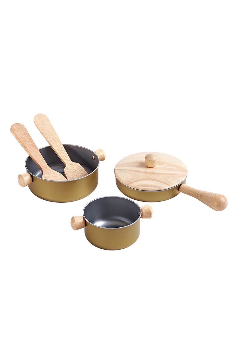PlanToys<sup>®</sup> Cooking Utensil Playset, Main, color, Natural