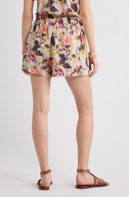 TREASURE & BOND TREASURE & BOND PRINT LINEN BLEND SHORTS