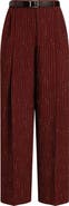 Dolce&Gabbana High Waist Wide Leg Tailored Striped Pants