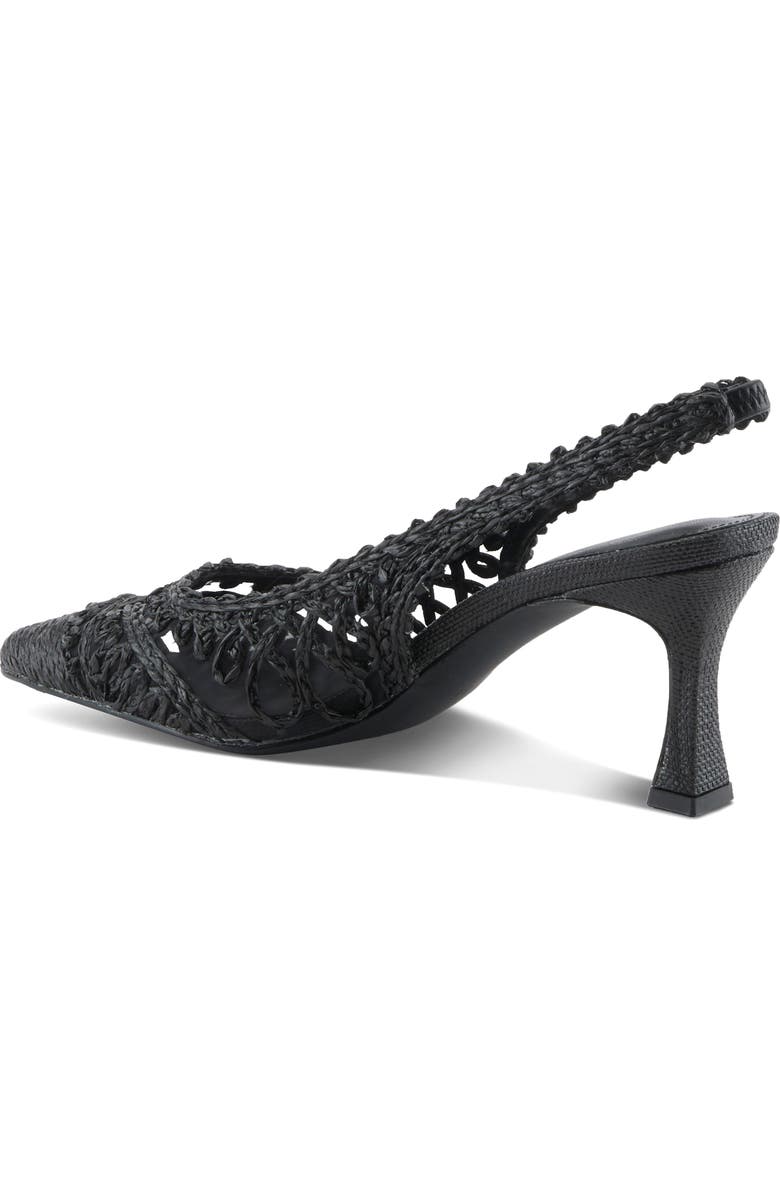 AZURA BY SPRING STEP Occitania Slingback Pointed Cap Toe Pump, Alternate, color, Black