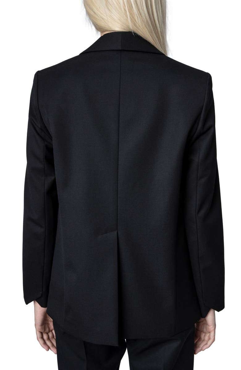 Zadig & Voltaire Shawl Collar Jacket, Alternate, color, Noir
