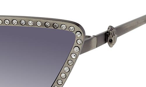 Kurt Geiger Cat Eye Sunglasses, 60mm In Silver/smoke Gradient