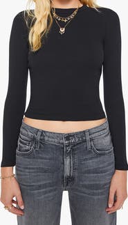 MOTHER The LS Itty Bitty Crop T-Shirt