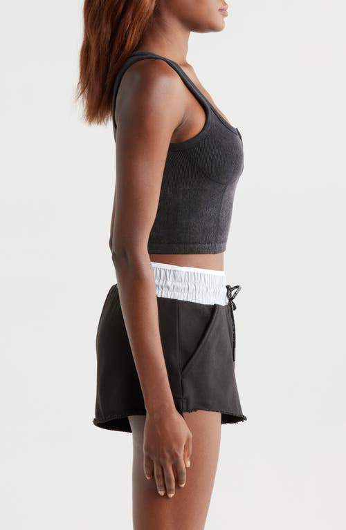 Free People Go To Henley Camisole In Washed Black