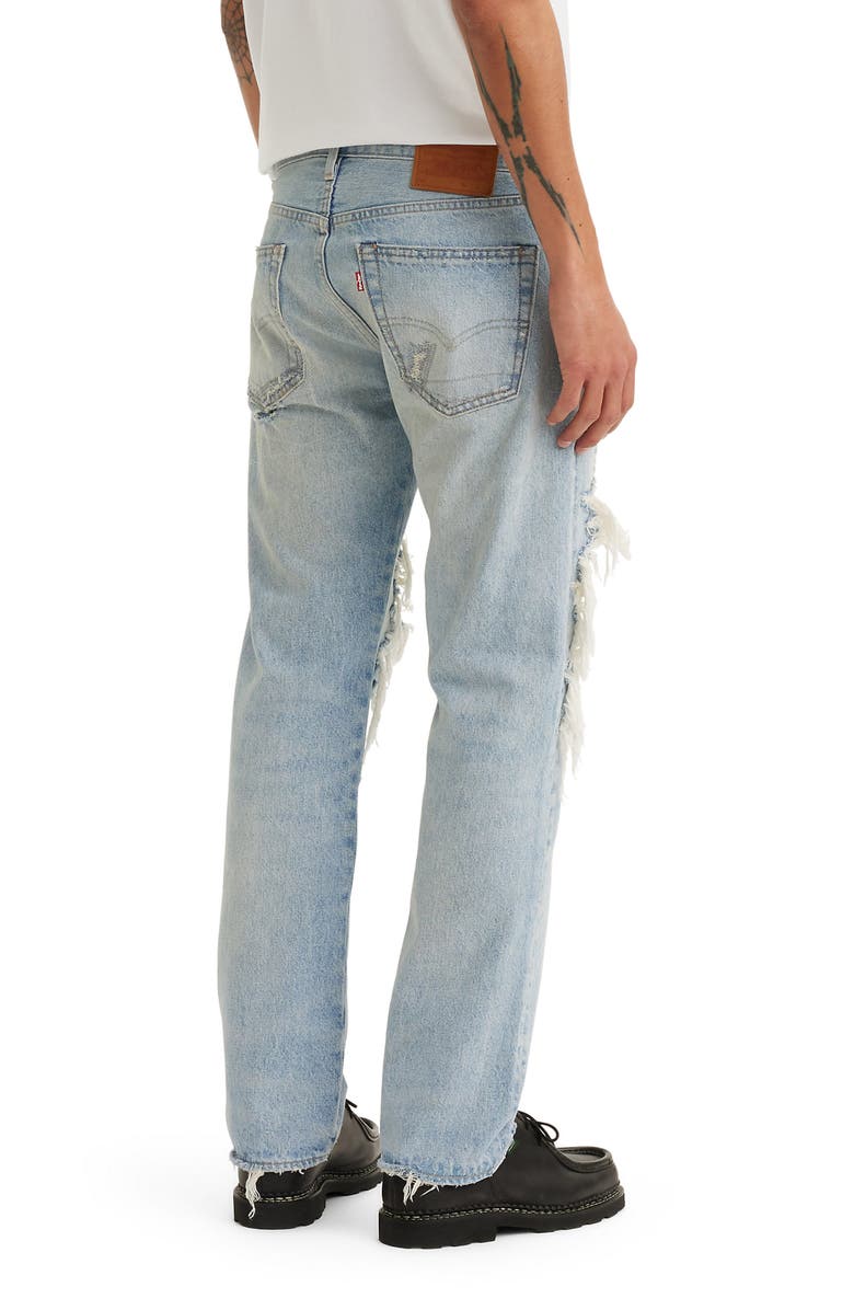 Levi's<sup>®</sup> 501<sup>®</sup> Original Rip & Repair Straight Leg Jeans, Alternate, color, Teach Me Dx