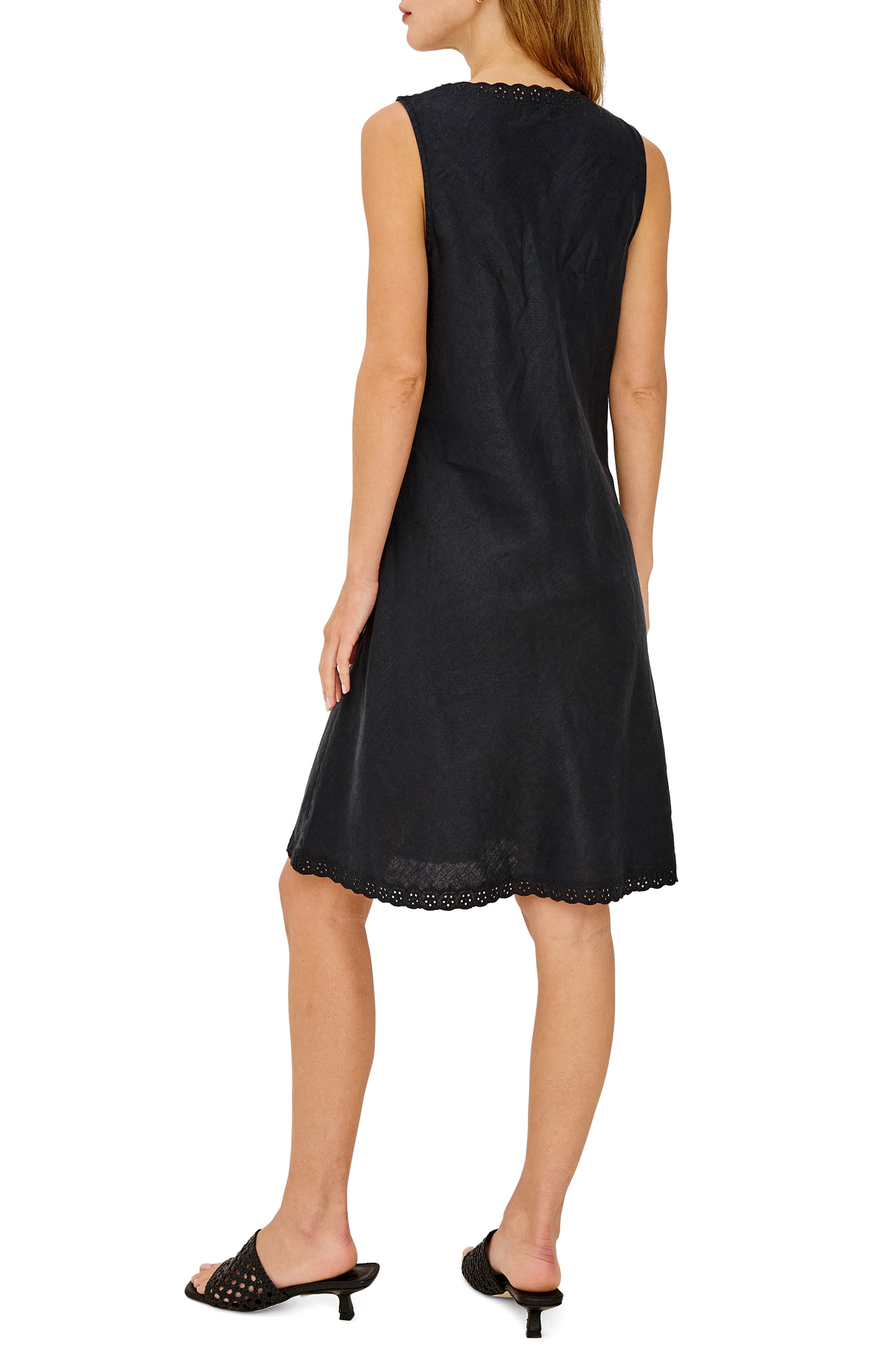 Rails Bex Embroidered Detail Linen Dress (Women) | Nordstromrack
