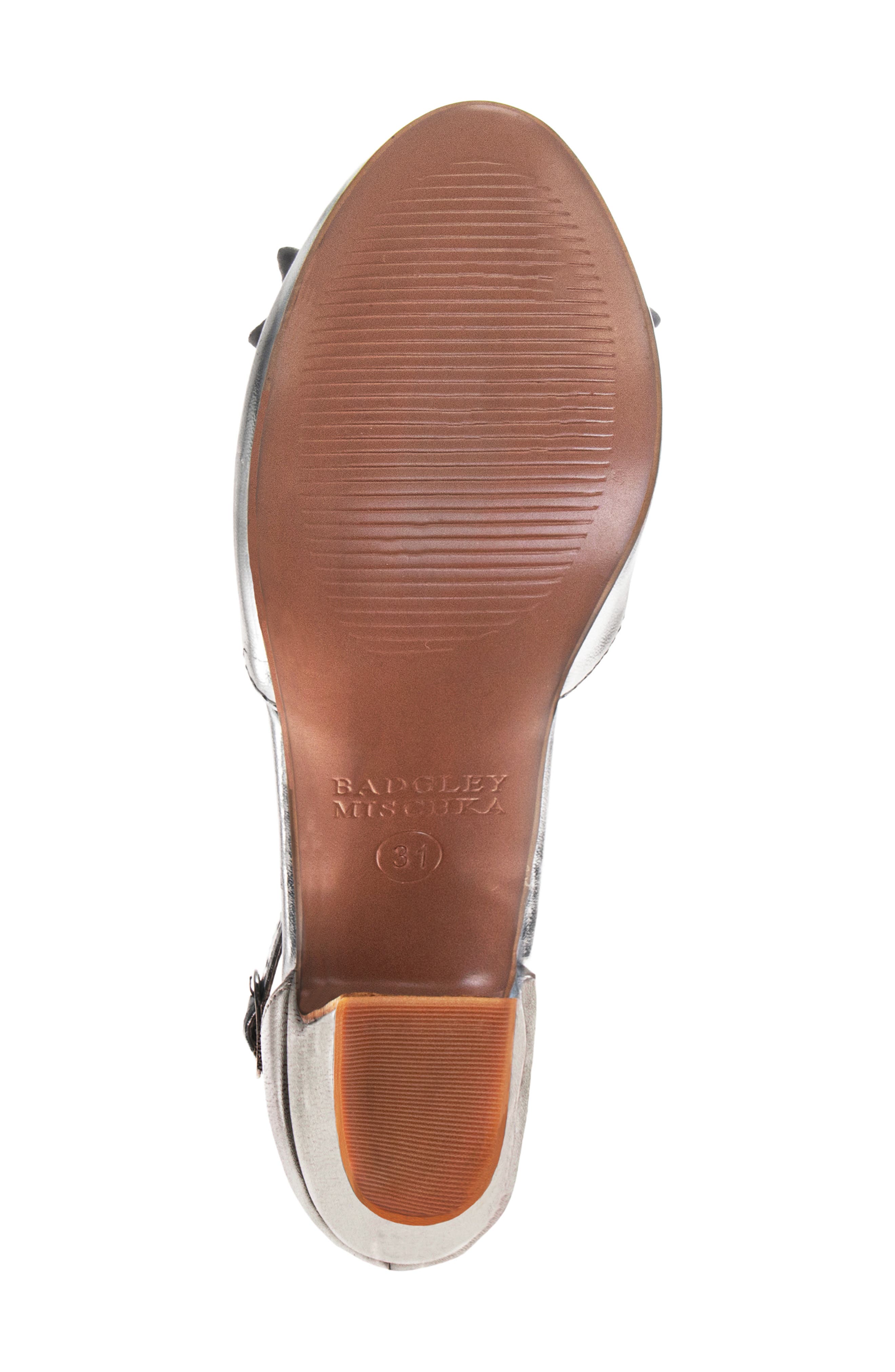 Badgley Mischka Collection Kids' Ankle Strap Pump, Alternate, color, Silver Multi