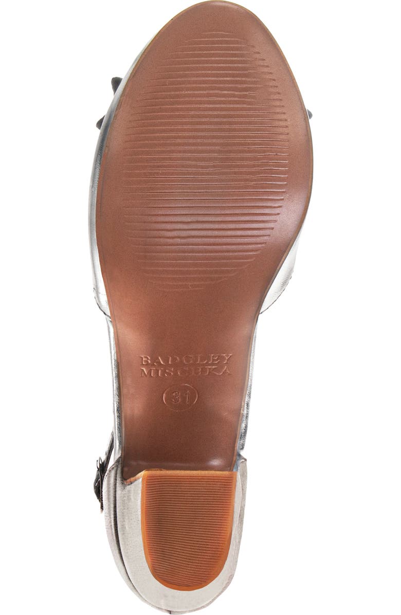 Badgley Mischka Collection Kids' Ankle Strap Pump, Alternate, color, Silver Multi