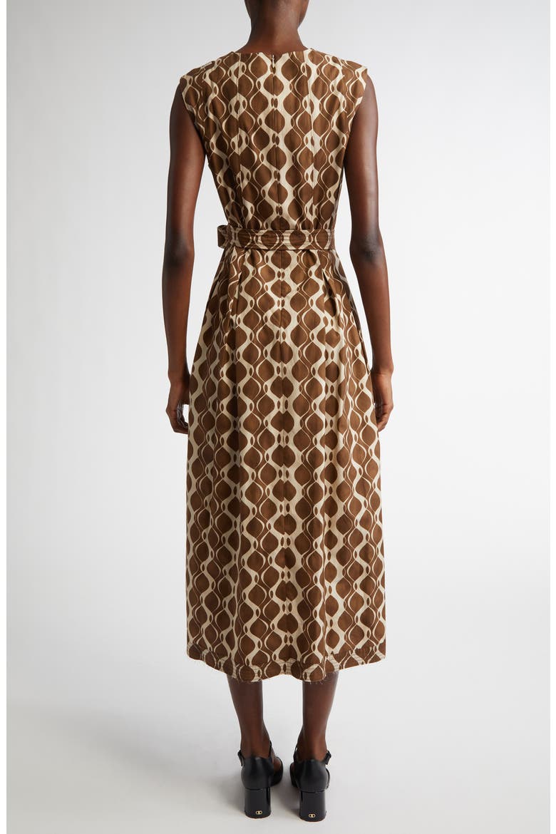 Amati Print Poplin Midi Dress, Alternate, color, ECRU