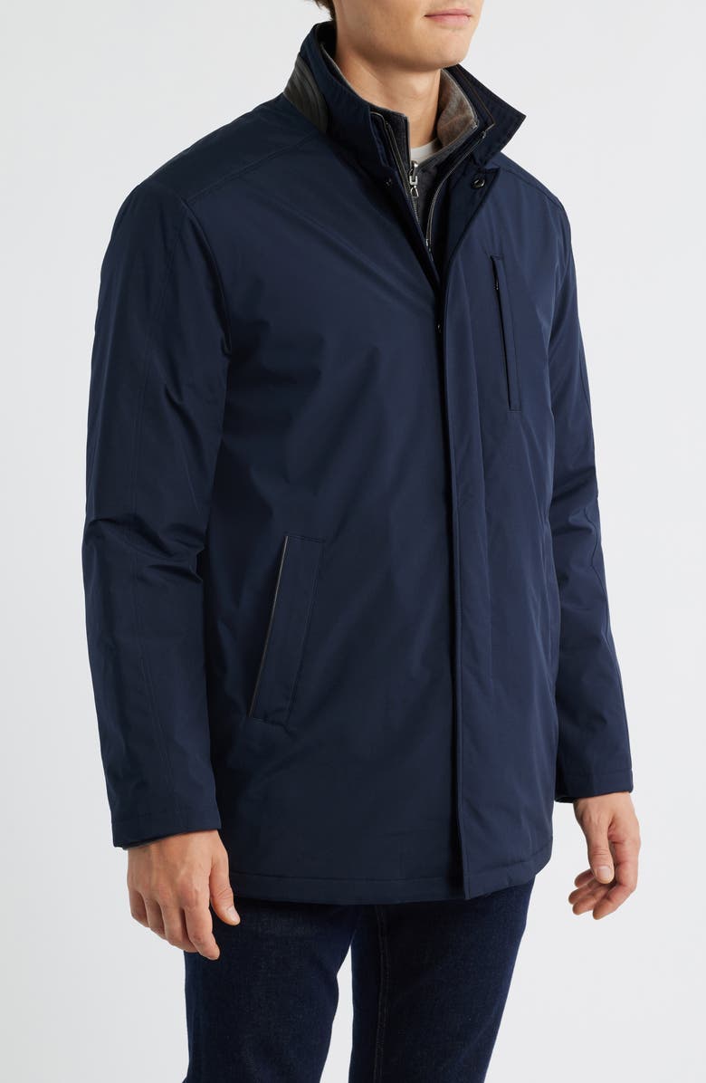 Johnston & Murphy Upton City Coat with Removable Bib, Alternate, color, Navy