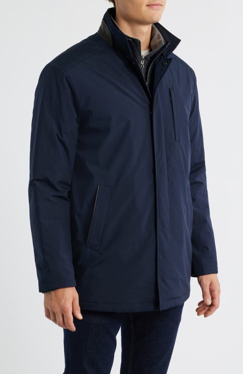 Johnston & Murphy Upton City Coat With Removable Bib In Blue