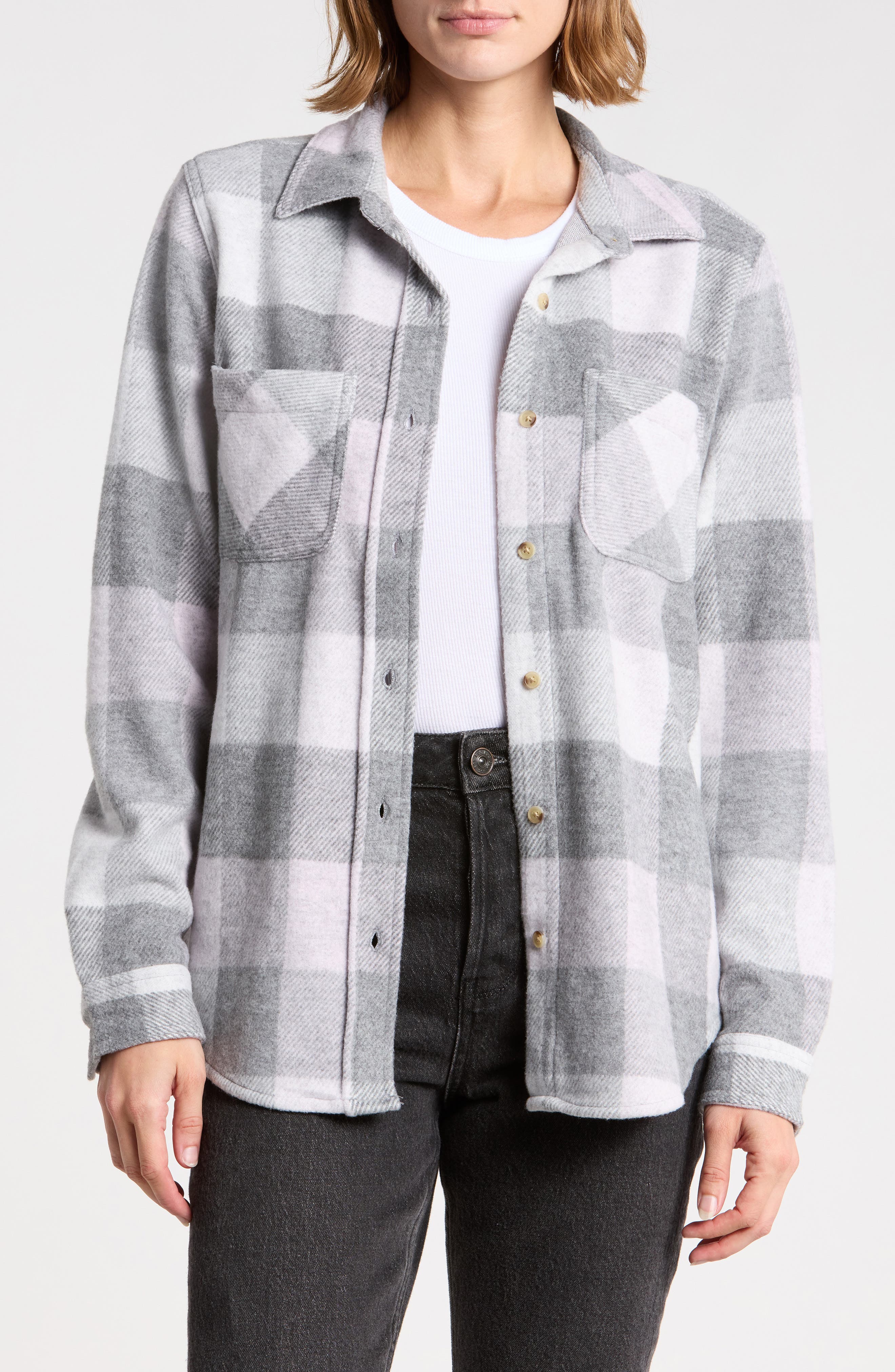 Plaid Jacquard Knit Shacket