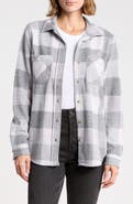 beachlunchlounge Plaid Jacquard Knit Shacket