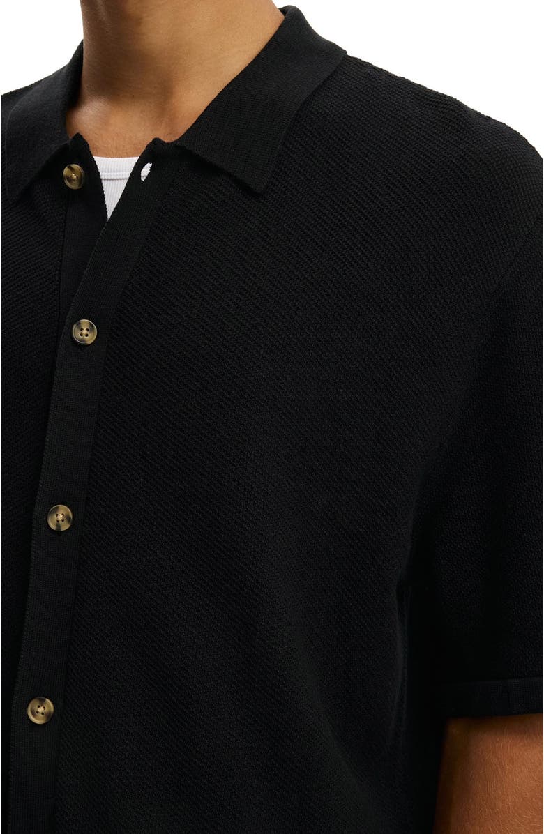 Cotton On Men's Box Fit Knit Shirt, Alternate, color, Washed Black