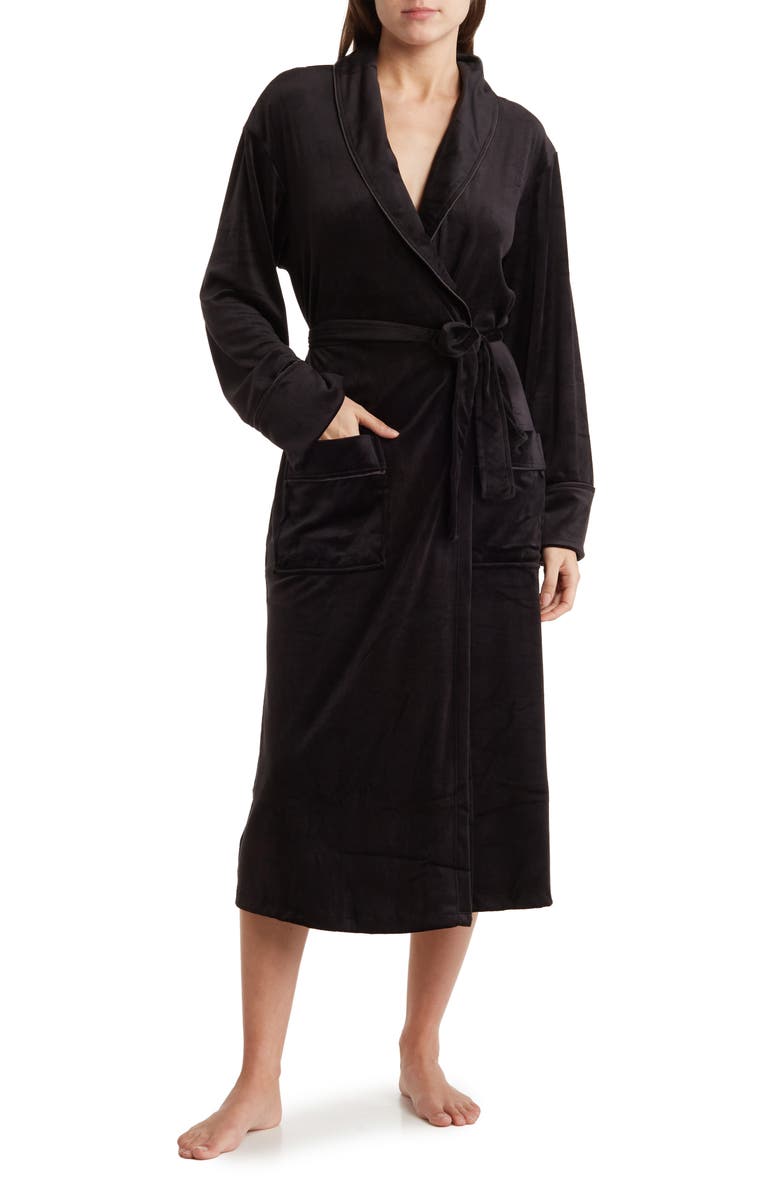 DKNY Long Velour Robe, Main, color,