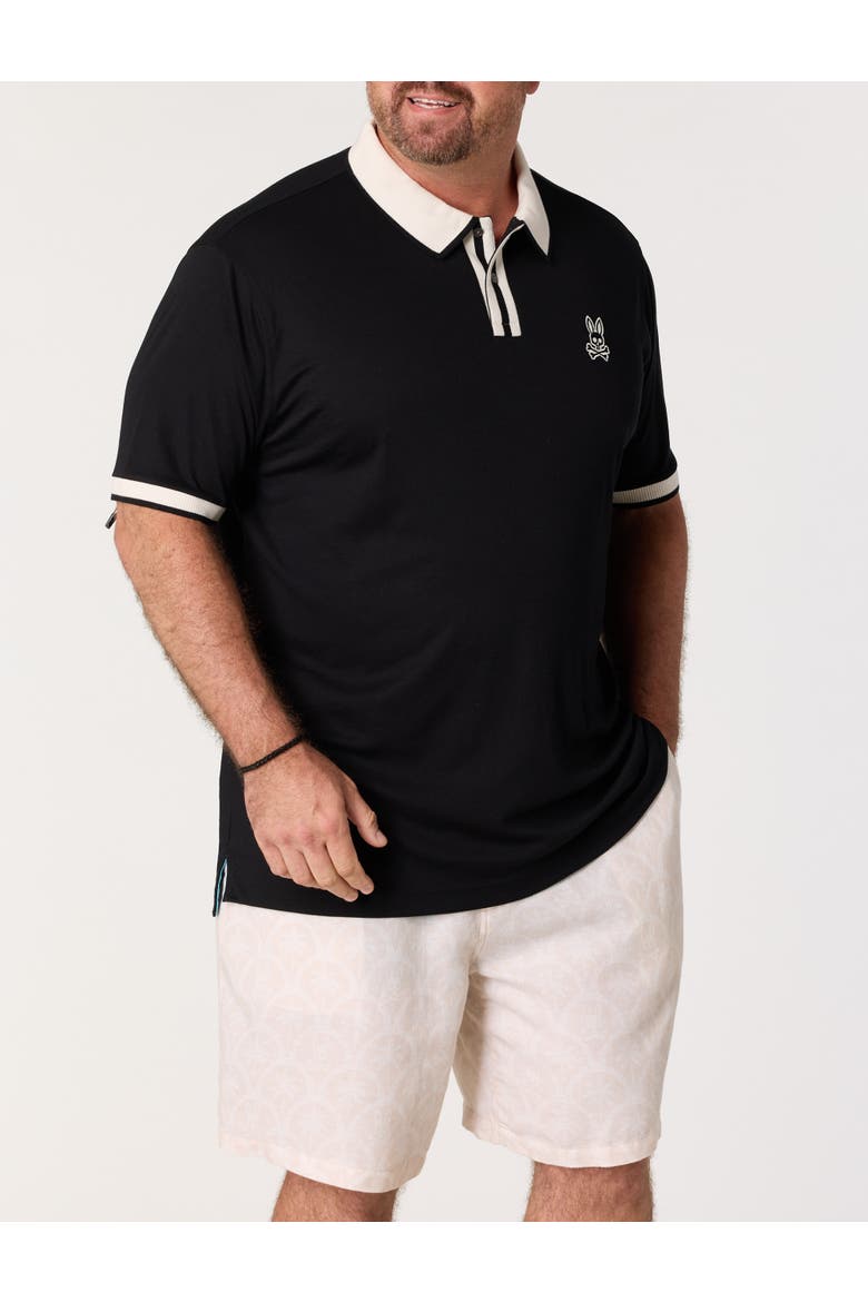 Big & Tall Ridley Polo Shirt, Alternate, color, BLACK