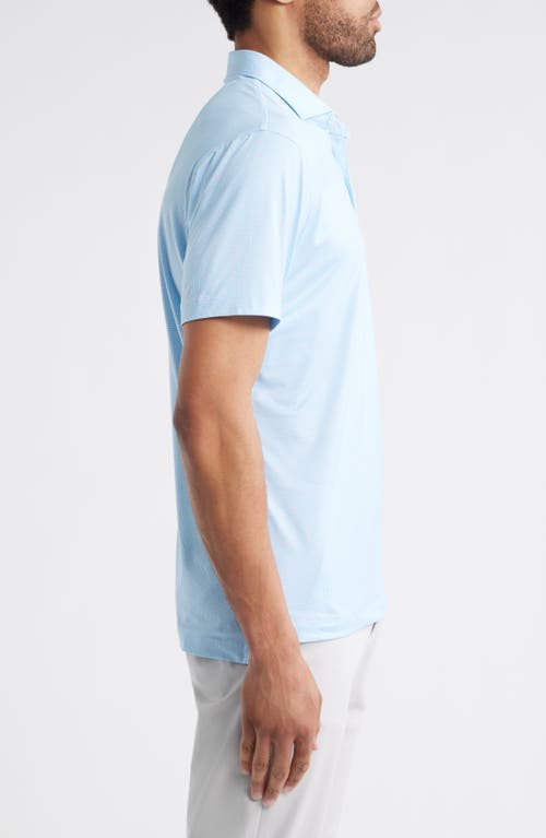 Johnnie-o Tundra Microprint Featherweight Performance Polo In Blue