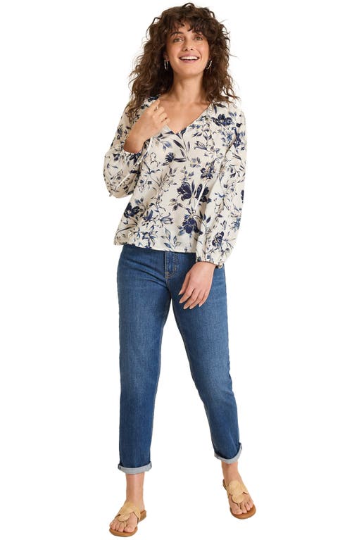 Tommy Bahama Flora Flourish Split Neck Top In Multi