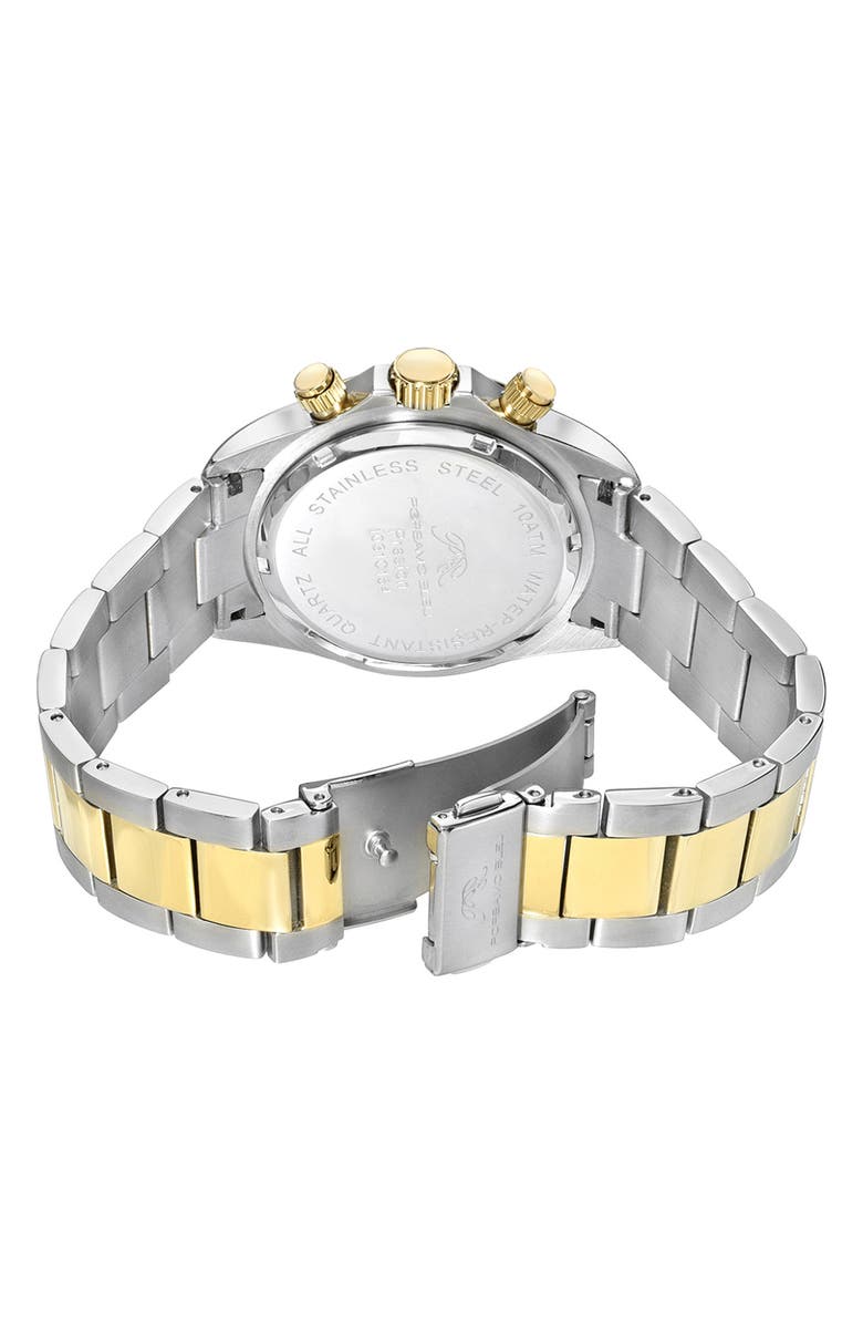 PORSAMO BLEU Men's Preston Multi-Function Dial Two-Tone Stainless Steel Bracelet Watch, 41mm, Alternate, color,