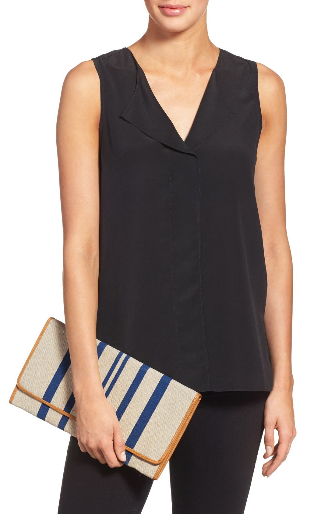 'Mistral' Clutch, Alternate, color, NAVY