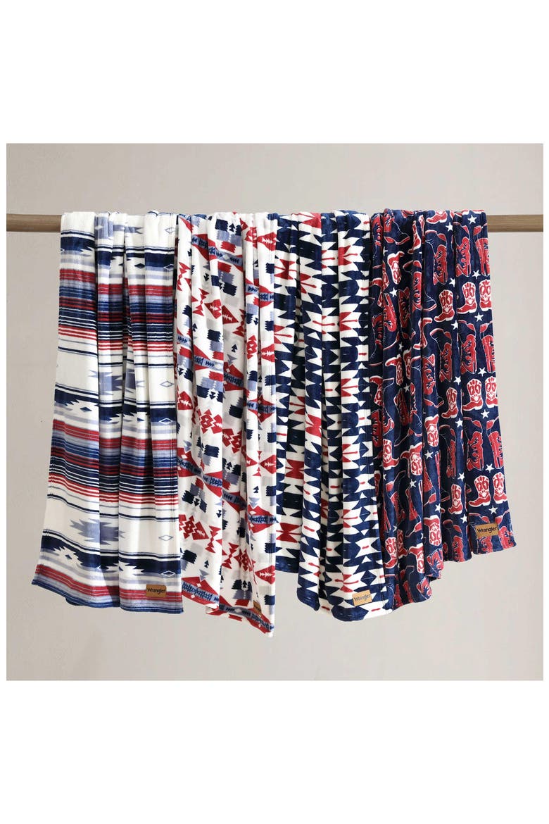 Knockin' Boots Ultrasoft Plush Throw, Alternate, color, DARK BLUE