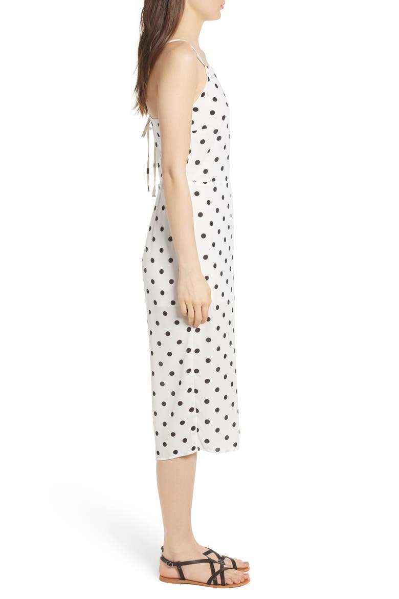 Culotte Jumpsuit, Alternate, color, WHITE BLACK DOT