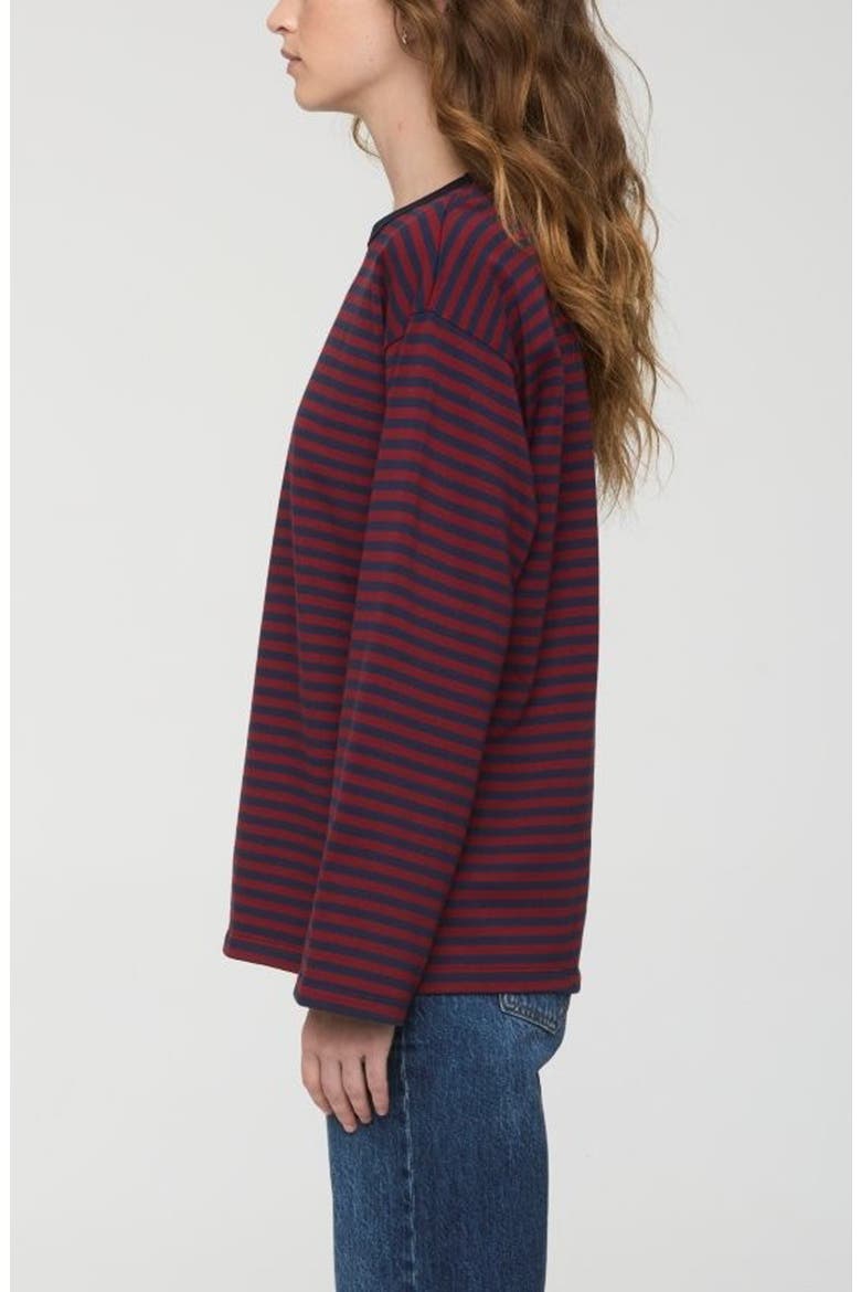 Reena Striped Long Sleeve T-Shirt, Alternate, color, VELVET NAVY STRIPE