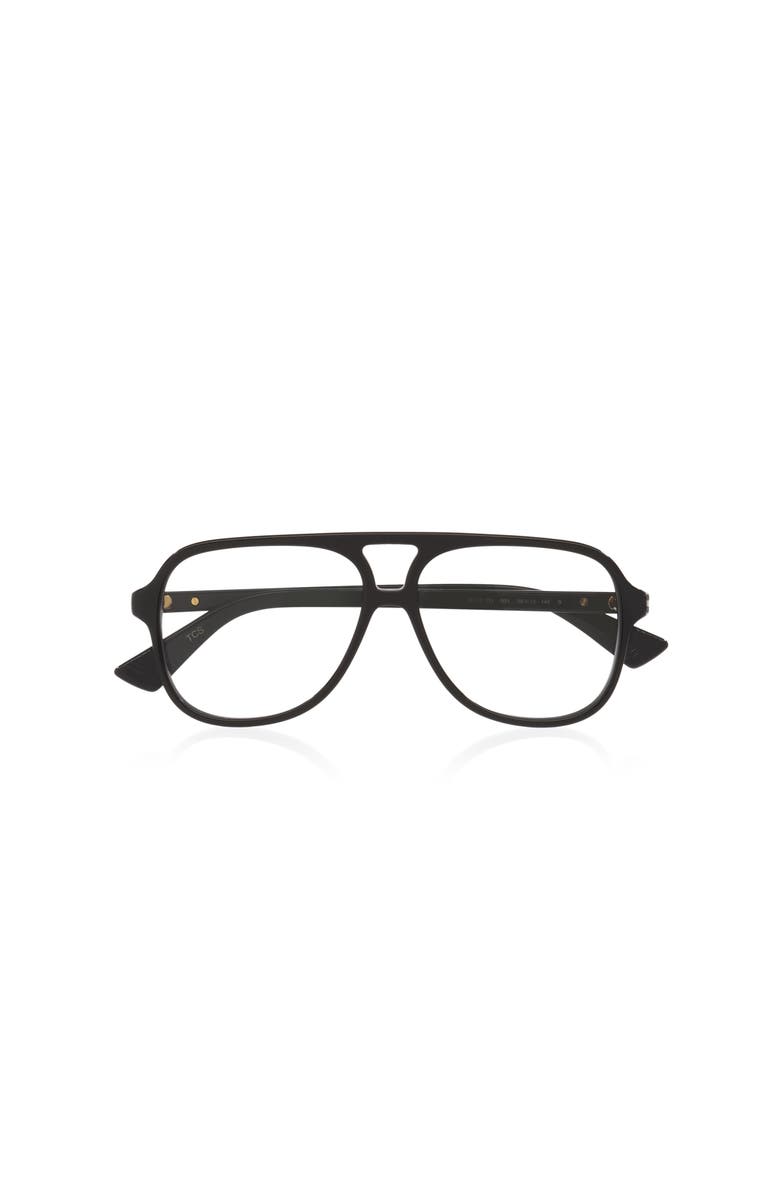 Bottega Veneta 56mm Pilot optical glasses, Alternate, color, Black
