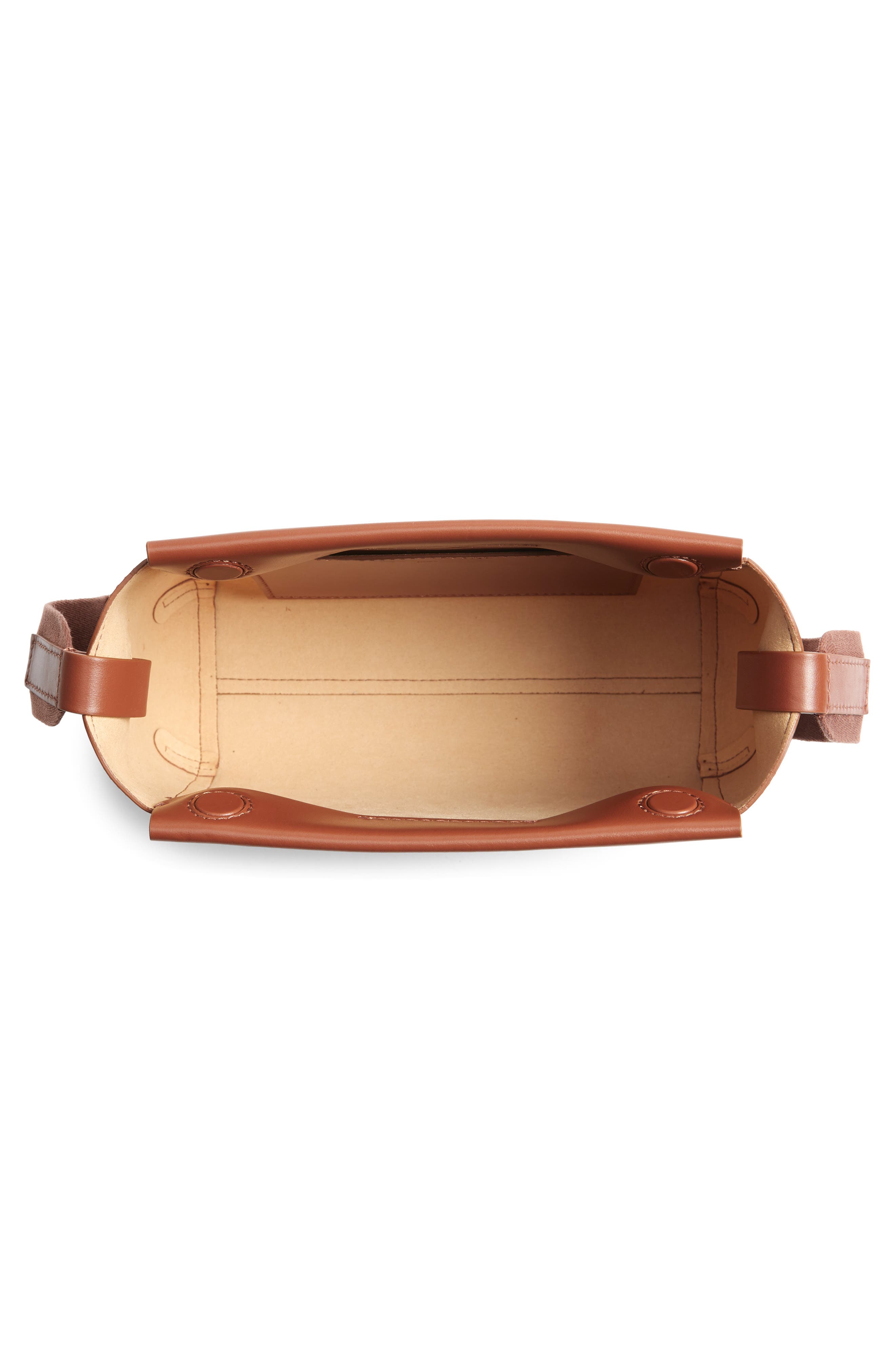 Mini The Form Leather Crossbody Bag, Alternate, color, COGNAC