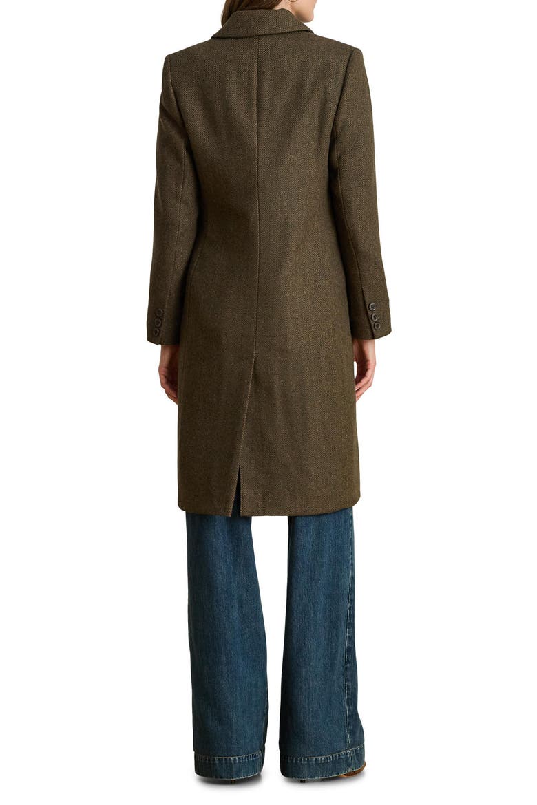 Peak Lapel Coat, Alternate, color, LODEN BROWN