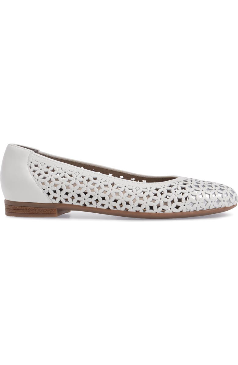 ara Stephanie Perforated Ballet Flat, Alternate, color,