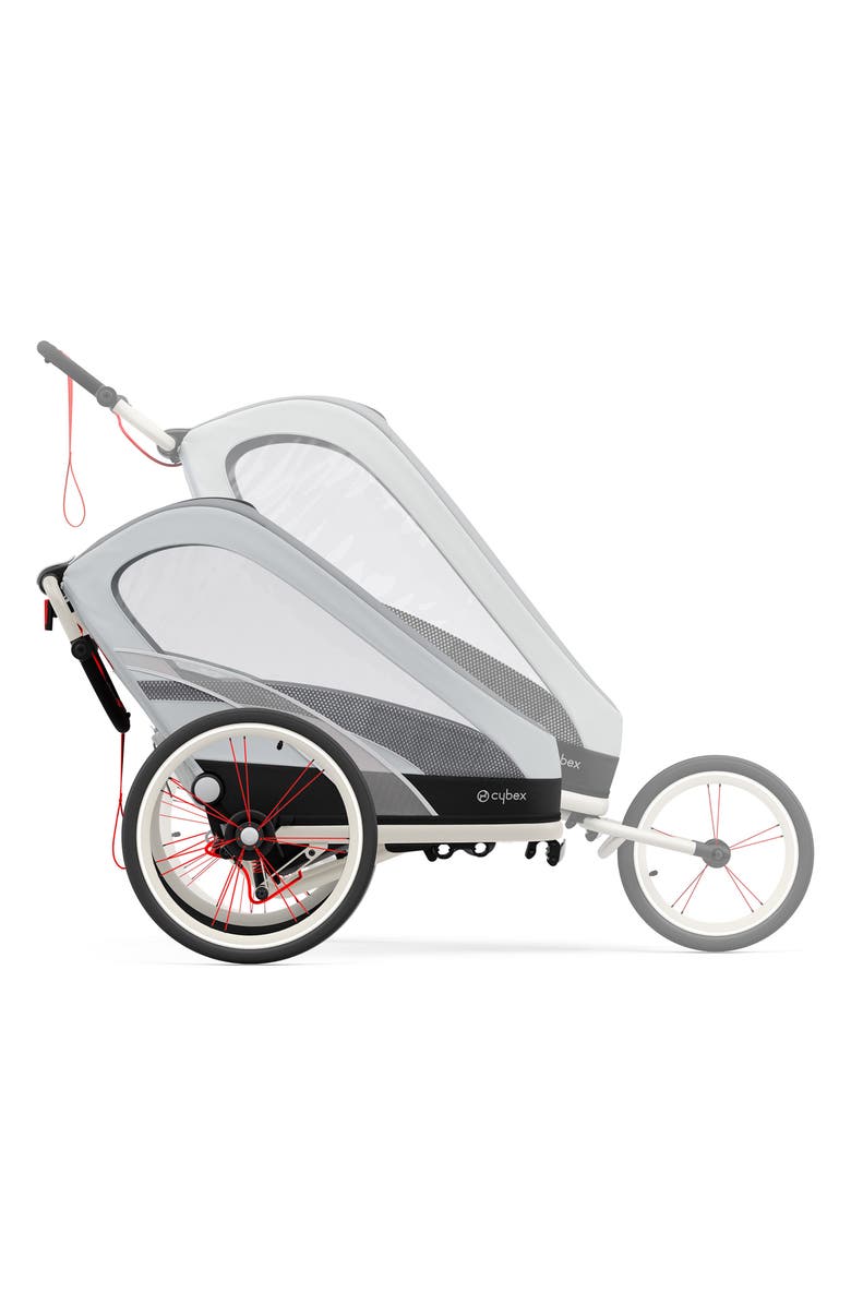 CYBEX ZENO Multisport Jogging Stroller, Alternate, color, Cream/ Orange/ Grey