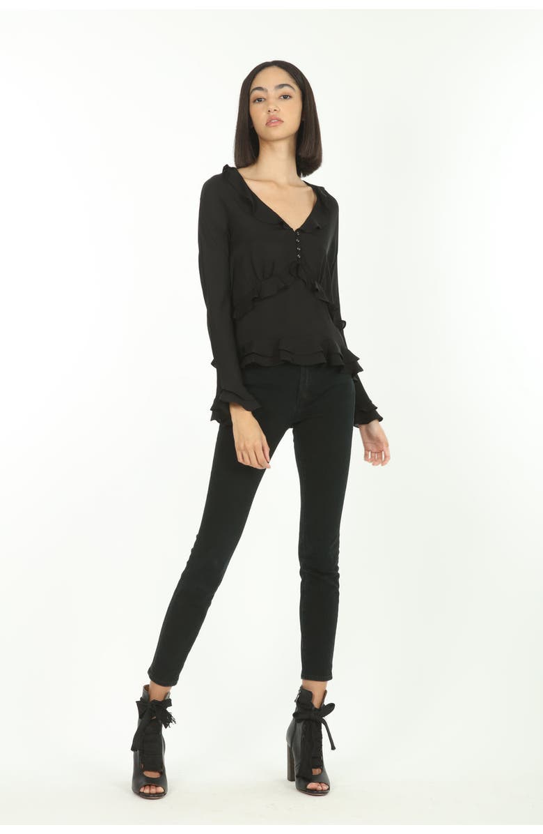 SECRET MISSION Sander Blouse, Alternate, color, Black