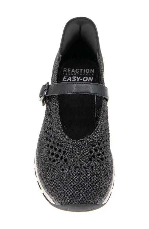 Reaction Kenneth Cole Kuerq Ez Mary Jane Sneaker In Black Knit