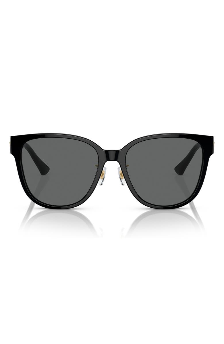 Versace 57mm Square Sunglasses, Main, color, Black