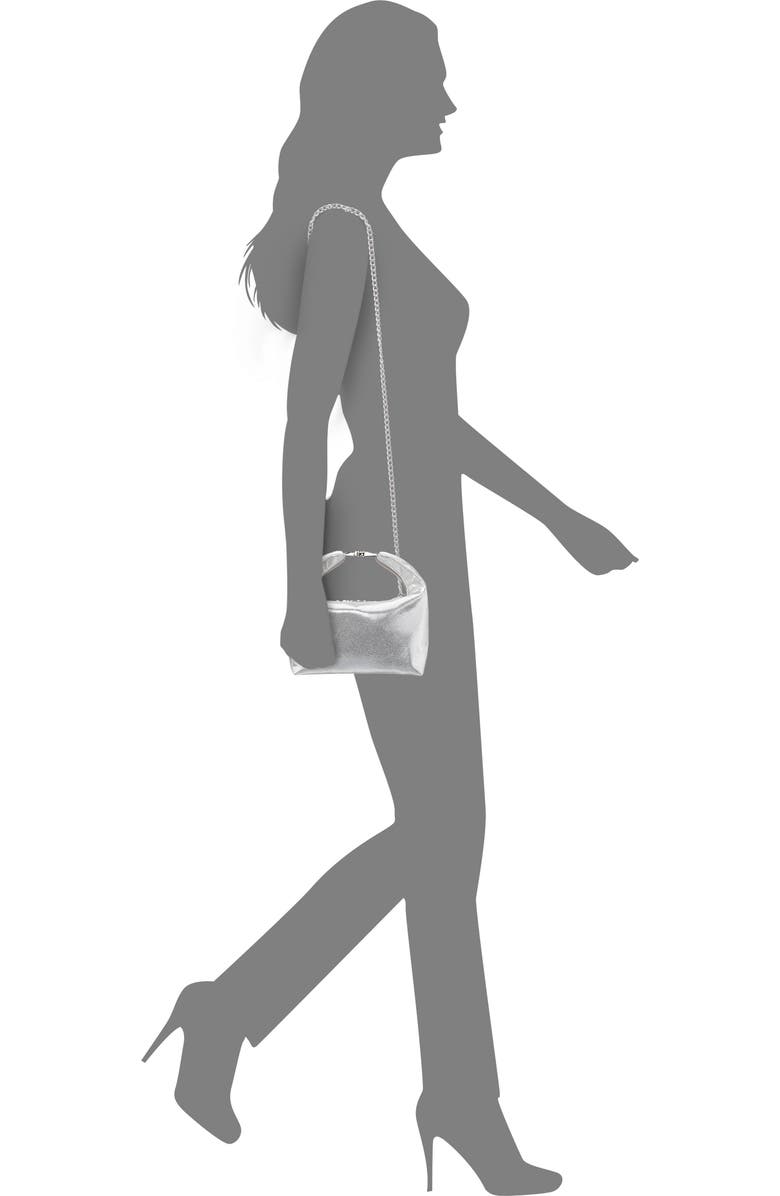 Nina Metallic Hobo Bag, Alternate, color, True Silver