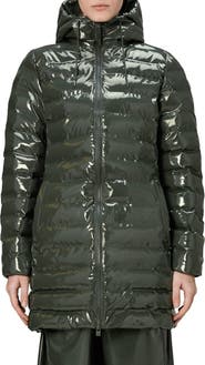 Rains Lohja Curve Waterproof Long Puffer Jacket